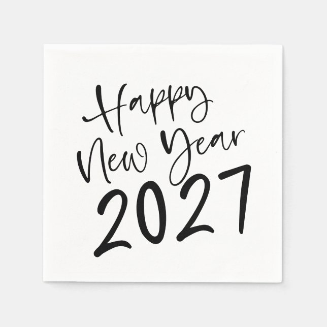 Gott nytt år 2027 manus  pappersservett (Framsidan)
