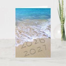 Gott nytt år 2027 Ocean Beach Helgkort
