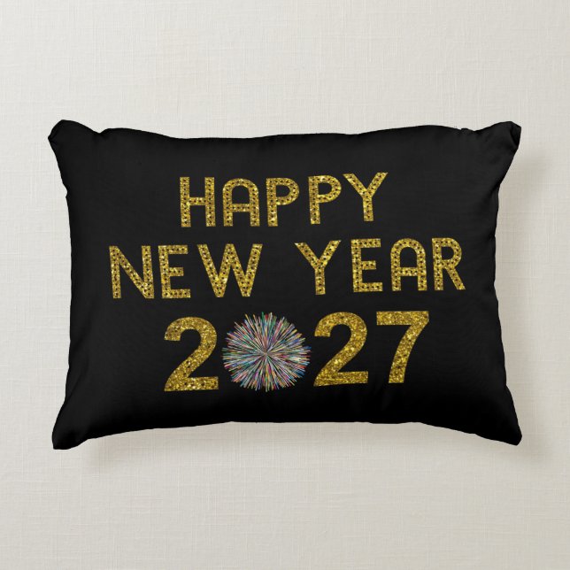 Gott nytt år 2027 prydnadskudde (Framsidan)
