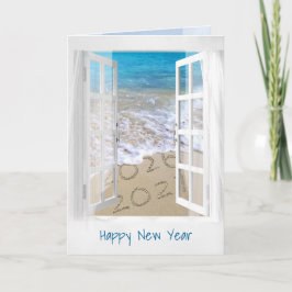 Gott nytt år 2027 Strandfönster Kort