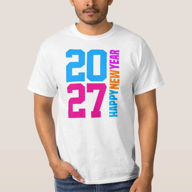 Gott nytt år 2027 t shirt (Framsida)