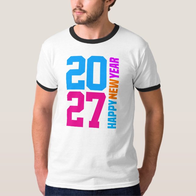Gott nytt år 2027 t shirt (Framsida)
