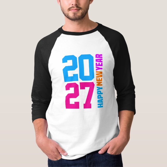 Gott nytt år 2027 t shirt (Framsida)