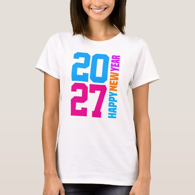 Gott nytt år 2027 t shirt (Framsida)