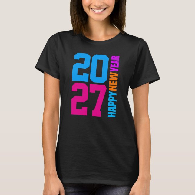 Gott nytt år 2027 t shirt (Framsida)