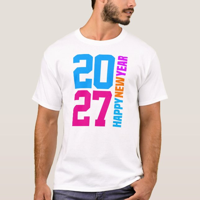 Gott nytt år 2027 t shirt (Framsida)