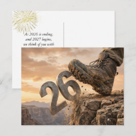 Gott nytt år 2027 vykort