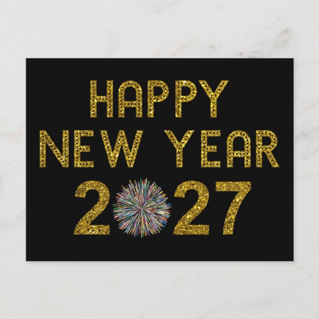 Gott nytt år 2027 vykort (Framsida)