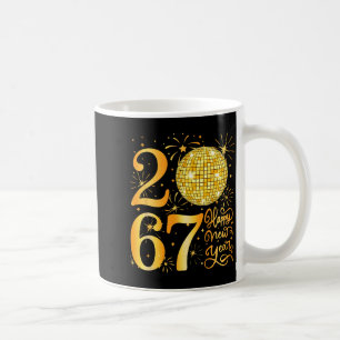 Gott nytt år 2067 Roligt 67 Sex Sju Meme Nyår Kaffemugg