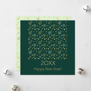 Gott Nytt År 20XX & Guld Juldekoration Julkort