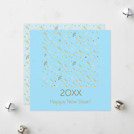 Gott Nytt År 20XX & Guld Juldekoration Julkort