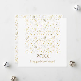 Gott Nytt År 20XX & Guld Juldekoration Julkort