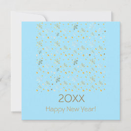 Gott nytt år 20XX & Juldekoration i guld Julkort