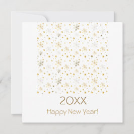 Gott nytt år 20XX & Juldekoration i guld Julkort