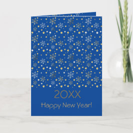 Gott nytt år 20XX och Guld jultecken Helgkort