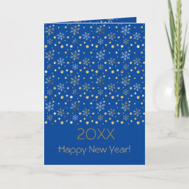 Gott nytt år 20XX och Guld jultecken Helgkort