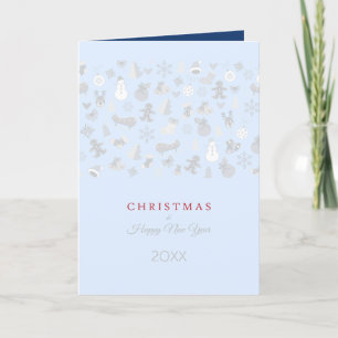 Gott nytt år 20XX och Silver jultecken Helgkort