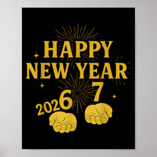 Gott nytt år 67 Meme – Roligt firande av 2026 Pa Poster