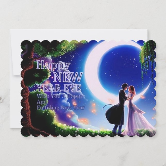 Gott nytt år afton julkort (Framsida)