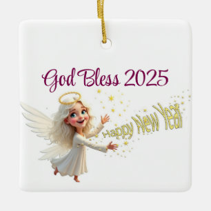 Gott nytt år Angel Ornament