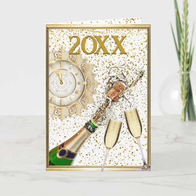 Gott Nytt År Anpassa Text & Signatur Helgkort (Framsida)