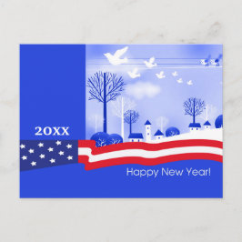 Gott nytt år. Anpassningsbar år | Patriotic Vykort