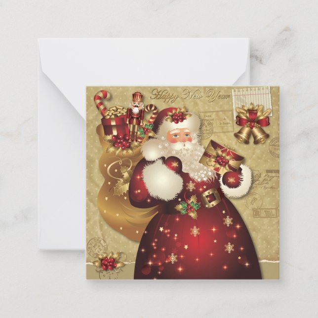 Gott nytt år anteckningskort (Framsida)