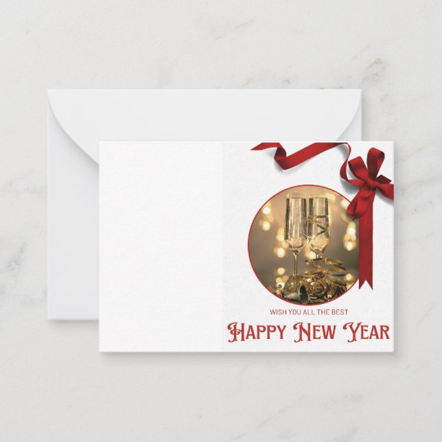 Gott nytt år anteckningskort (Framsida)