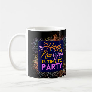 Gott nytt år är dags för party kaffemugg