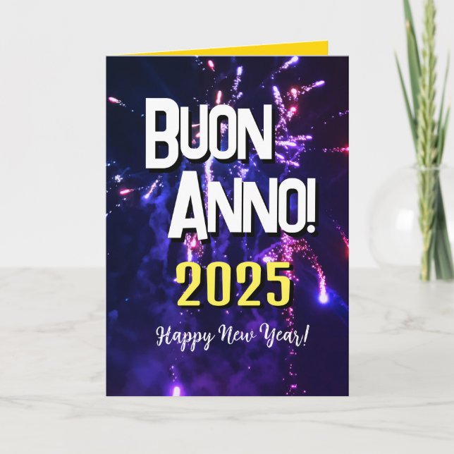Gott nytt år | Auguri di Buon Anno 2025 Helgkort (Framsida)