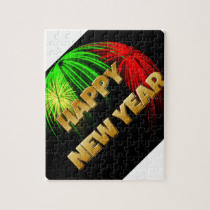 Gott nytt år avbildar pussel