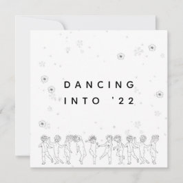 Gott nytt år B&W Handdragen Dancing Queen Inbjudningar