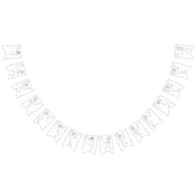 Gott nytt år B&W Handdragen Dancing Queen Vimplar (Alla)