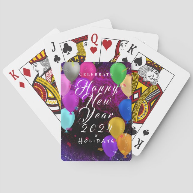 Gott nytt år Balloon Casinokort (Baksidan)