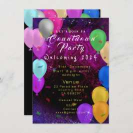 Gott nytt år Balloon Corporate Inbjudningar