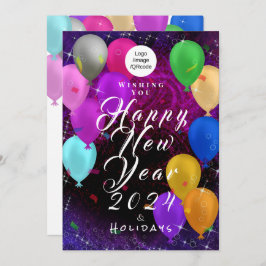 Gott nytt år Balloon Corporate Julkort