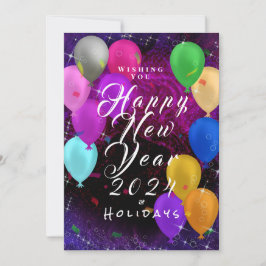 Gott nytt år Balloon Julkort