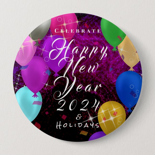 Gott nytt år Balloon Knapp (Framsida)