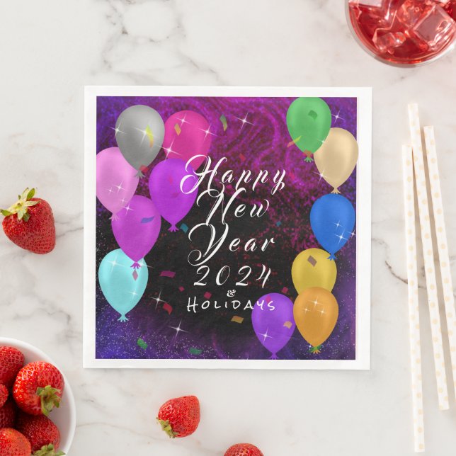 Gott nytt år Balloon Pappersservett (Insitu)