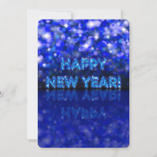Gott nytt år Bevackra Blue Bokeh Sparkles