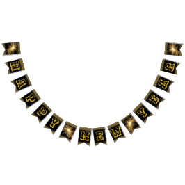 Gott nytt år Big Guld Brev Vimplar