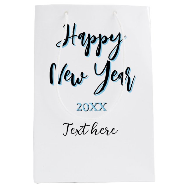 Gott nytt år blå, fet, enkel snyggt (Framsidan)