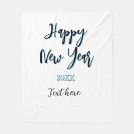 Gott nytt år blå, fet, enkel snyggt fleecefilt