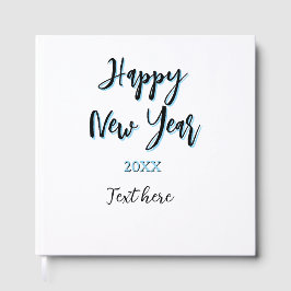 Gott nytt år blå, fet, enkel snyggt gästböcker