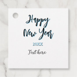 Gott nytt år blå, fet, enkel snyggt gåvor etiketter