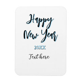 Gott nytt år blå, fet, enkel snyggt magnet