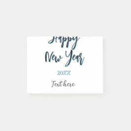 Gott nytt år blå, fet, enkel snyggt post-it block