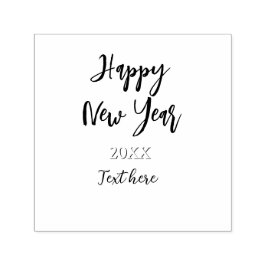 Gott nytt år blå, fet, enkel snyggt självfärgande stämpel