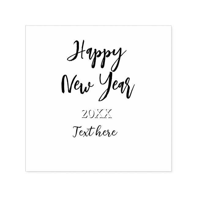 Gott nytt år blå, fet, enkel snyggt självfärgande stämpel (Design)