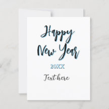 Gott nytt år blå, fet, enkel snyggt